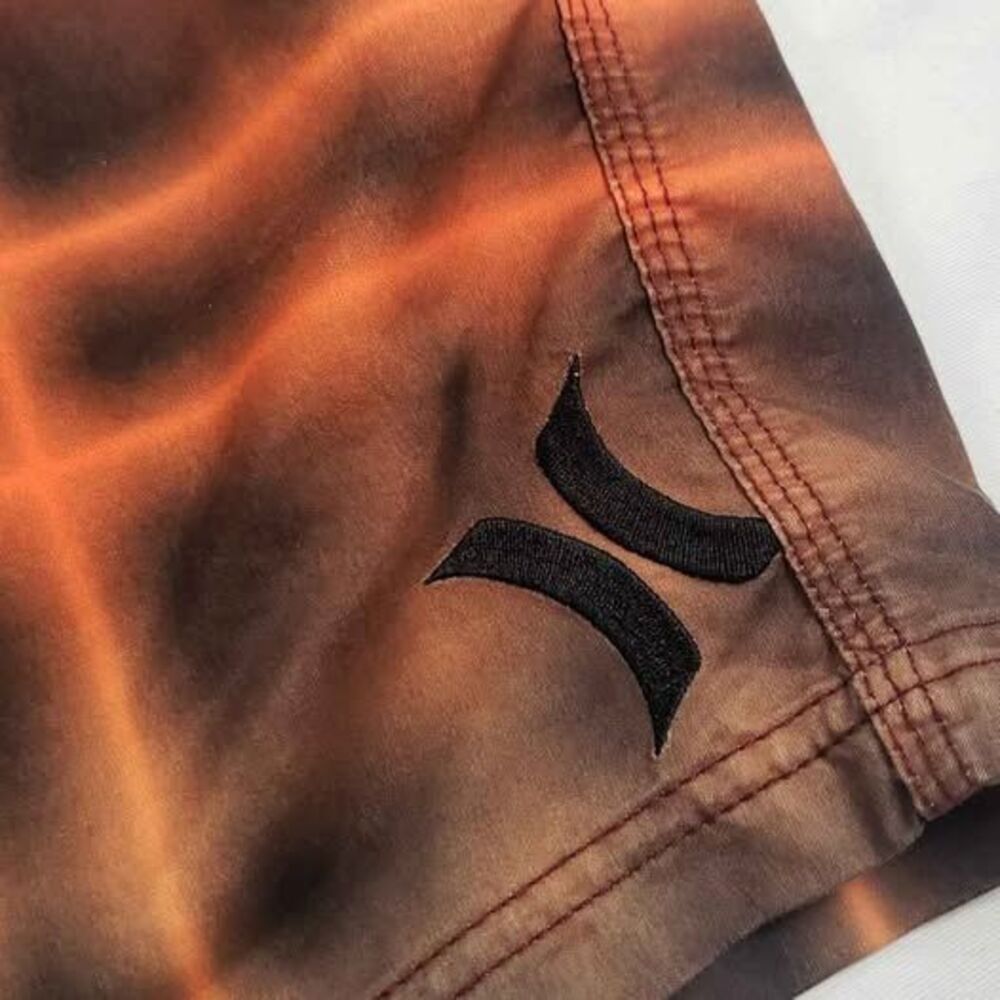 Hurley Red Orange Plaid Board Shorts 32 waist - Picture 3 of 5